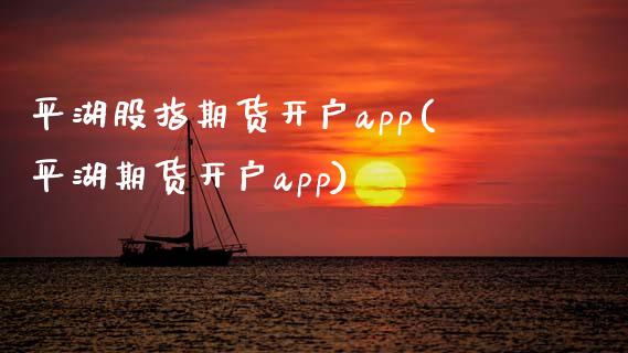 平湖股指期货开户app(平湖期货开户app)